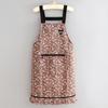 Bata de Lona Catering Trabajo Anti-Manchas Ropa de Trabajo Especial para Hombres y Mujeres Cocina Cocinar Delantal para el Hogar Mangas Largas Retro
