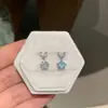 Pendiente de Hueso de Oreja con Colgante de Estrella de Cinco Puntas de Acero de Titanio 316L, Delicadamente Incrustado con Circonita, Joyería de Piercing de Oreja de Estilo Simple y Fresco