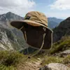 Chapéu de Proteção Solar para Uso Externo Masculino, Proteção de Pescoço para o Verão, Chapéu de Pescador Anti-UV, Secagem Rápida para Acampamento, Pesca e Montanhismo