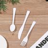 Cuchillo, tenedor y cuchara desechables transfronterizos juego de tres piezas de vajilla occidental plástico cortador de pizza comercial cuchillo para bistec tenedor para pastel traje