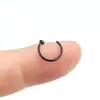 Moda Europea y Americana anillo de labio de acero de titanio anillo de nariz de acero inoxidable anillo de nariz falso de acero de titanio tipo C clavo de nariz joyería para perforación suministro transfronterizo