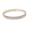 Pulseira Aberta de Zircônia com Strass de Luxo para Noiva Europeia e Americana, Pulseira Feminina, Pulseira de Temperamento, Pulseira Atacado, Ornamentos de Comércio Exterior