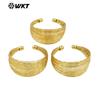 WT-B677 Venda Quente Europeia e Americana Pulseira Aberta com Enrolamento de Fio Banhada a Ouro 18k Joia Empilhada Retrô