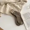 Calcetines gruesos con forro de felpa de tubo cálidos para mujer, calcetines populares retro versátiles para pareja, calcetines de rizo con letras para hombre y mujer