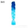 Peluca de Trenza Grande Africana Degradada de Seda de Alta Temperatura Trenza Sucia Cabello de Trenza Jumbo Trenza Grande de Pino Colorida Trenza de Ganchillo