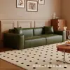 Sofá modular estilo retrô de meados do século em tecido tecnológico marrom escuro com assento profundo, adequado para salas de estar de casas