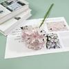 Simulación de boda rama única 54 piezas hortensia boda decoración decoración salón de bodas base hilera de flores de hortensia comercio exterior