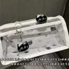 Estojo Transparente de Camada Dupla com Tema de Gato, Alto Valor Estético, Grande Capacidade e Design Delicado para Alunos Guardarem Material Escolar