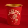 Copos de papel para casamento, copos descartáveis para celebrações, uma coleção abrangente de artigos para casamento, adequados para casamentos, noivados e uso doméstico, vermelhos, copos espessados para banquetes de casamento