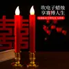 Luz Electrónica de Vela Simulada LED, Roja, para Uso Doméstico, Ofrenda de Incienso de Año Nuevo, Luz de Vela sin Humo, para Ofrenda a Buda, Portavelas, Boda, Inauguración de Casa