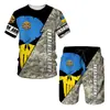 Novo Conjunto Esportivo de Verão Forças Especiais da Ucrânia Conjunto de Camiseta de Manga Curta com Shorts Roupa Esportiva Camuflada