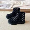 Botas de Cuero para Niños 2026 Nuevo Otoño Estilo Británico Botas de Princesa para Niña Pequeña Botas Individuales para Niños Pequeños Botas Cortas para Bebé Niña Puntos