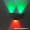 Luminária de parede LED semicircular criativa de dupla cabeça em alumínio para corredor, corredor, parede de fundo decorativa, lâmpada de efeito para hotel, KTV