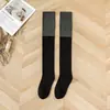 Calcetines Largos Hasta la Rodilla con Bloques de Color Degradado, Protección de Rodilla Otoño e Invierno, Calcetines Largos que Cubren el Pie, Calcetines Ajustados de Algodón Peinado para Pantorrillas