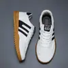 Zapatos de Hombre con Suela Blanda Resistentes al Desgaste, Nuevos Zapatos Blancos Paul Trendy Cubiertos de Cuero, Zapatillas Deportivas de Amortiguación de Aire Estilo Coreano, Zapatos Deportivos con Cordones para Hombre