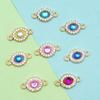 Joyería diy accesorios de aleación ojo del diablo gota de aceite taladro collar pulsera accesorios dobles colgantes venta al por mayor transfronteriza