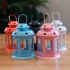 Castiçal portátil de estilo europeu Ins Girl Heart Iron Wind Lamp Aromatherapy Candle Holder Hollow Star Decoration Ornament