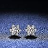 Aretes de Plata S925 para Mujer Aretes de Copo de Nieve Elegantes Simples Boda Moissanita Regalo Fabricante de Aretes Venta al por Mayor