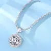 Collar de Diamante Redondo Brillante Starlight 2026 Nuevo Estilo Lujo Ligero Elegante Gama Alta Cadena para Clavícula Joyería Personalización