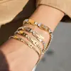 Pulsera de Cadena de Tenis Redonda de Zirconia de Acero Inoxidable de Oro de 18K Wanxing, Joyería que No se Desvanece, Regalo del Festival del Bote del Dragón