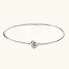 Pulsera Abierta de Mano de Fátima Inlaid con Circonita Redonda de Plata de Ley S925 para Mujer, Nueva Joyería de Mano Transfronteriza Europea y Americana, Venta al por Mayor