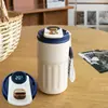 Taza termo para café con pantalla de temperatura, taza termo de agua de regalo, taza de viaje portátil de alta estética, taza simple nueva de acero inoxidable