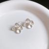 Pendientes de flor de circón con aguja de plata, pendientes femeninos de nicho que combinan con todo, pendientes ligeros de lujo de alta gama, pendientes de moda al por mayor
