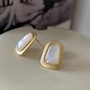 Aretes Geométricos Trapezoidales Minimalistas Franceses de Alto Nivel Aretes 2023 Moda Nicho Retro Personalizados Versátiles para Mujer