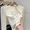 Camiseta de manga larga de forro polar 2026 otoño e invierno para niños y bebés, capa base de cuello redondo, top cálido cepillado para niñas