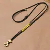 Cordón para Colgante de Jade y Oro Tejido a Mano, Cuerda para Colgar Hebilla de Seguridad de Colgante de Jade, Cordón para Colgar del Cuello para Hombres y Mujeres, Cordón Negro para Collar