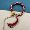 Cuerda de Mano Xizang Frotamiento de Mano Cuerda de Algodón Cuerda de Mano Colorida Pulsera Tejida a Mano Estilo Étnico Thangka Adorno Xizang Pulsera