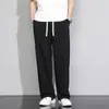 Pantalones Anchos Rectos Holgados de Otoño para Hombre, Pantalones Deportivos Negros de Chándal, Pantalones Largos Casuales de Primavera y Otoño para Verano
