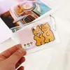 En Stock Linda Cartera para Monedas Láser Femenina Portatarjetas Transparente de PVC Mini Estuche para Tarjetas con Cierre Bolsita de Almacenamiento Pinza para Lonchera Tarjeta