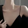 Collar de plata esterlina S925 para mujer diseño nicho líneas geométricas simples elegante cadena de clavícula personalizada 2021 Nuevo