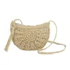Bolsa de Palha Trançada Casual Estilo Coreano para Mulheres 2026 Nova Bolsa Trançada com Franjas Casual Versátil Ombro Transversal Bolsa de Praia