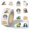 500 hojas/rollo serie de gatos lindos de dibujos animados rollo rollo pasta pegajosa tarjeta goo decoración de cuenta manual cuaderno teléfono móvil pegatina de PVC