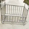 Carrinho de Bolas de Aço Inoxidável para Creche, Rack Espessado para Armazenamento de Basquete, Carrinho Dobrável, Cesta de Basquete, Rack de Bolas, Estrutura Móvel para Bolas