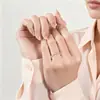 Popular Anillo Delgado de Círculo Exquisito Micro-Incustrado de Plata de Ley S925 para Mujer Diseño de Nicho Estilo Minimalista Anillo para el Dedo Índice Lujo Ligero Versátil