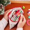 Estuche Navideño Doodle para Niños Hecho a Mano DIY Bolsa de Papelería para Pintar Regalo Estudiantes de Primaria Pequeños Regalos Navideños Estuche