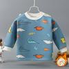 Roupa íntima de algodão para bebês, quente, masculina e feminina, primavera e inverno, blusa de manga comprida, parte inferior, algodão colorido, roupas de outono para crianças