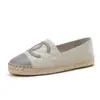 Zapatos Planos Casuales de Estilo Nuevo Primavera y Otoño Inspirados en Chanel, Slip-On de Suela Gruesa, Zapatos de Pescador Perezoso con Tejido de Cuerda de Cáñamo
