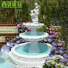 Fuente de Pequeño Ángel de Mármol Fuente de Boda Jardín Flores Exteriores Paisaje Acuático Paisaje Acuático Fuente de Piscina de los Deseos Escultura