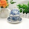 Tetera de cerámica de estilo europeo para madre e hijo, pequeña tetera de lujo para la tarde, taza de café de alto valor de color, taza de flores, tetera creativa