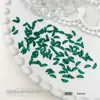 Rhinestones Pequeños Verdes Esmeralda de Base Plana para Uñas, Rhinestones Súper Brillantes con Forma de Gota de Agua y Mariposa, Decoraciones para Uñas al por Mayor