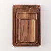 Postre de Café Comida Rápida Plato Vajilla Familiar Juego de Té Bandeja de Almacenamiento Bandeja de Madera Japonesa para Desayuno Alrededor de la Estufa Té Bandeja Creativa