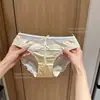 Ropa Interior de Encaje para Mujer Lujo Ligero Satín Sexy Pura Tentación Malla Adorno de Encaje Dulce Bragas de Cintura Media para Mujer Venta al por Mayor