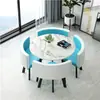 Mesa e Cadeiras Simples Modernas para Negócios e Recepção de Convidados, Mesa Redonda Pequena para Lanchonete de Chá com Leite, Mesa de Jantar