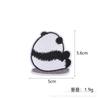 Panda de Dibujos Animados Tela Panda Expresión de Panda Bolsa Parche de Tela Bordada Decoración para Bolsas de Ropa Etiqueta Bordada Accesorios para Zapatos y Calcetines Venta al por Mayor