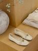 "Dulce al Corazón" Diseñador Coreano Nuevo Estilo Primavera y Otoño 2026 Zapatos de Piel Suave Versátiles con Pliegues y Calados con Lazo