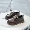 Zapatos de Cuero para Niñas 2026 Nuevo Otoño/Primavera Mocasines Negros Infantiles Estilo Británico Rendimiento Baile Planos Zapatos de Princesa